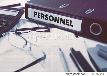 Office folder with inscription Personnel. Office folder with inscription Personnel. 18036351