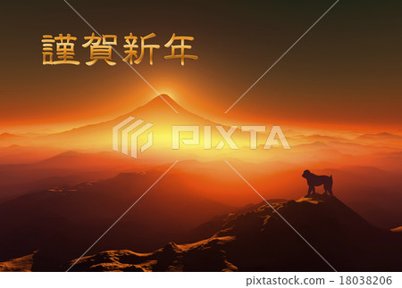富士山和一隻猴子 富士山和一隻猴子 18038206