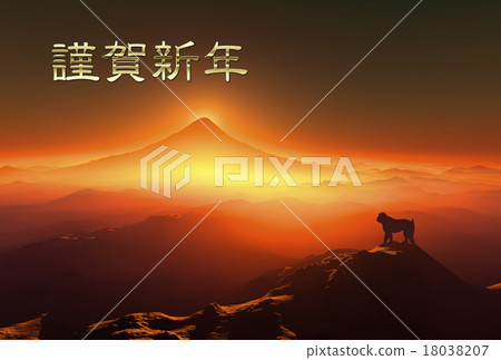 Mount Fuji and a monkey Mount Fuji and a monkey 18038207