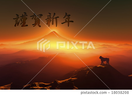 富士山和一隻猴子 富士山和一隻猴子 18038208