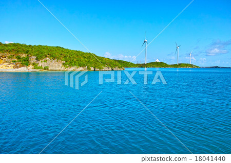 Wind power generation of Miyakojima west Peace Nagasaki Wind power generation of Miyakojima west Peace Nagasaki 18041440