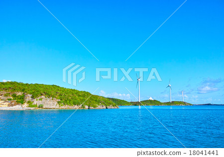Wind power generation of Miyakojima west Peace Nagasaki Wind power generation of Miyakojima west Peace Nagasaki 18041441