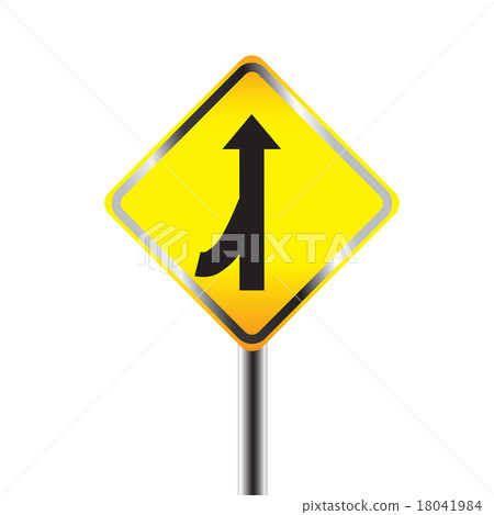 Caution Sign road on Isolated background 18041984