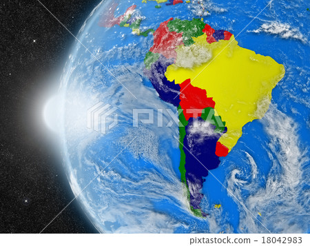 south american continent from space 18042983
