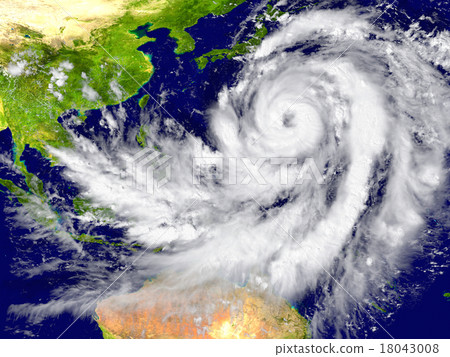 Hurricane north of Australia 18043008
