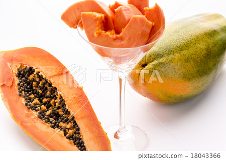 Yellow, orange and green - the Papaya fruit. Yellow, orange and green - the Papaya fruit. 18043366