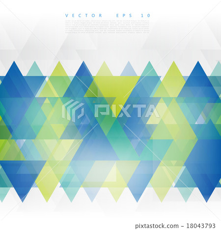 Abstract geometric shape from color triangles.  18043793