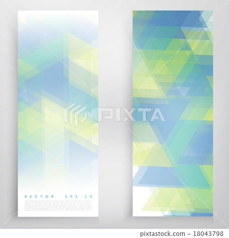 Vector banners and triangles. 18043798
