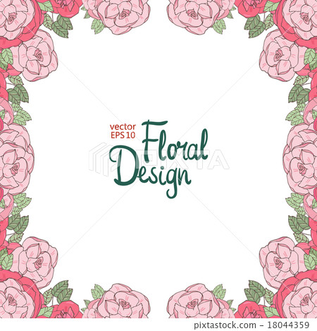 Vintage floral vector frame 18044359