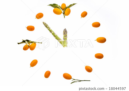 asparagus, kumquat, timepiece 18044597