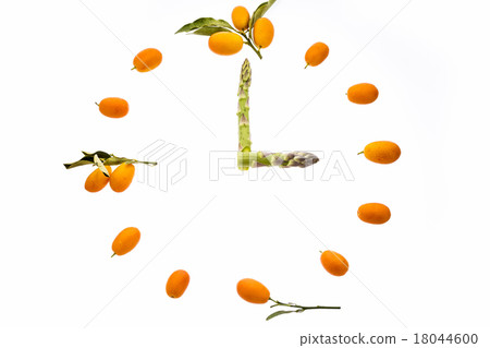 clock, asparagus, kumquat 18044600