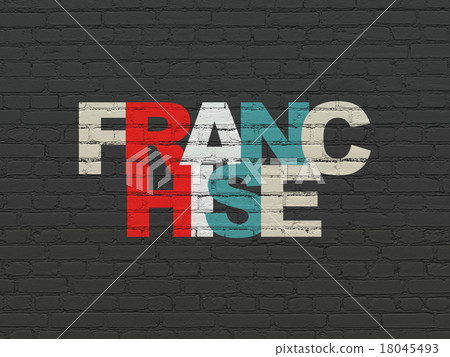 Finance concept: Franchise on wall background 18045493