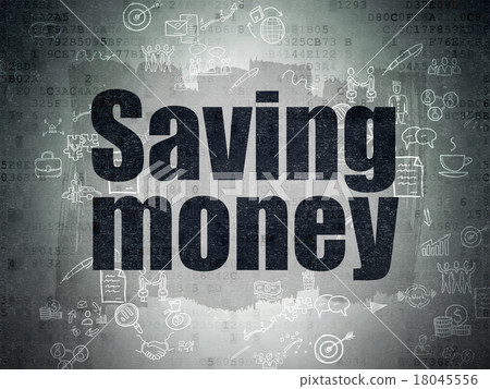 Business concept: Saving Money on Digital Paper Business concept: Saving Money on Digital Paper 18045556