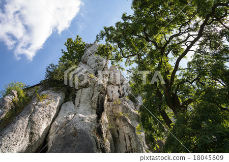 Limestone rocks in Tyniec (Poland) Limestone rocks in Tyniec (Poland) 18045809