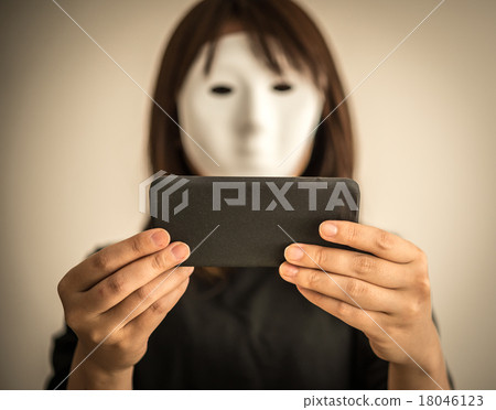 A woman with mask A woman with mask 18046123