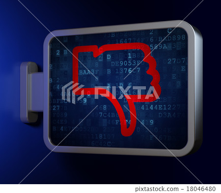 Social network concept: Thumb Down on billboard 18046480