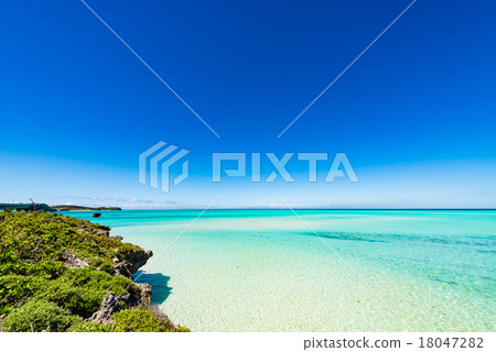 沖繩，海，海岸，風景 18047282