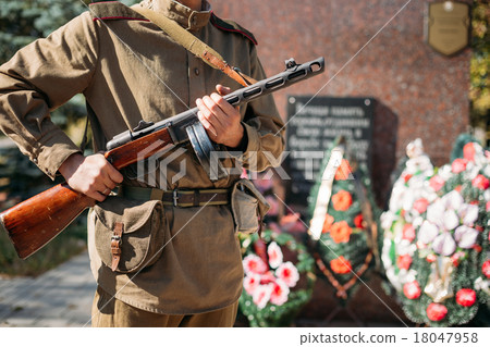 Unidentified reconstructor dressed as Soviet 18047958