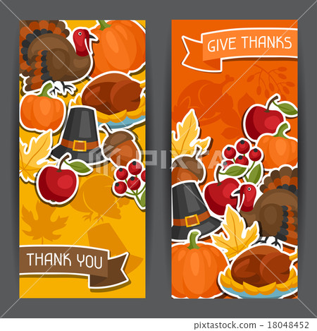 Happy Thanksgiving Day banners design with holiday 18048452