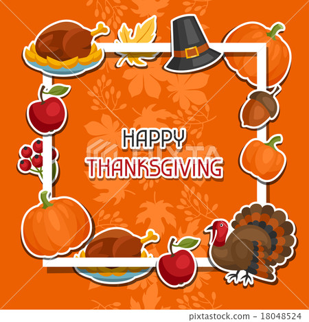Happy Thanksgiving Day background design with 18048524