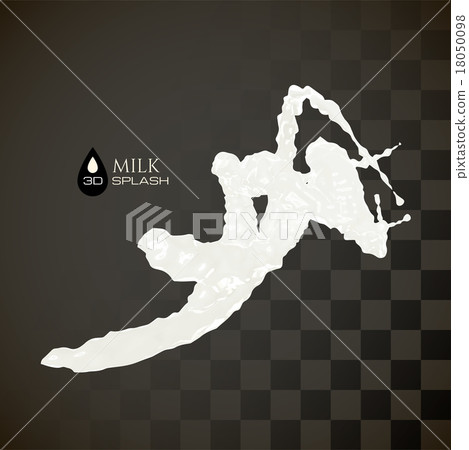 Milk 3D splash, isolated on black background Milk 3D splash, isolated on black background 18050098