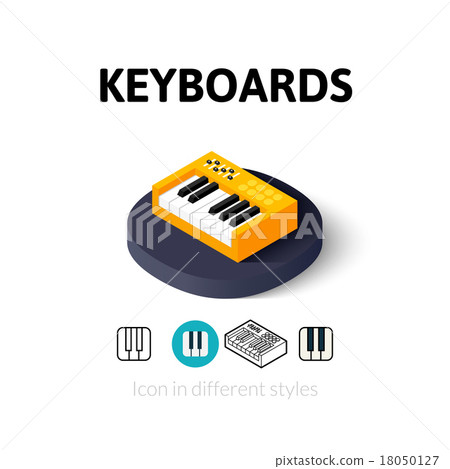 Keyboards icon in different style 18050127