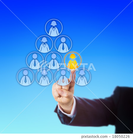 Choosing A Female Worker In A Pyramid Of Employees 18050226