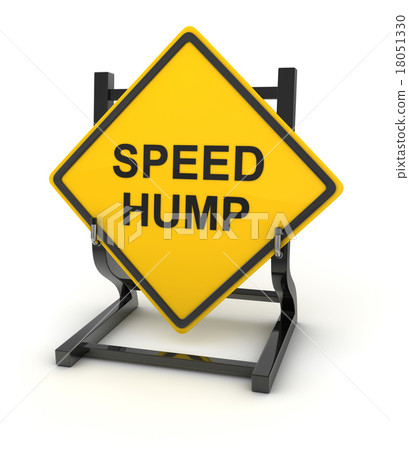 Road sign - speed hump Road sign - speed hump 18051330
