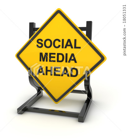 Road sign - social media ahead Road sign - social media ahead 18051331