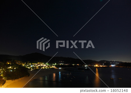 沖繩恩納村莊曼扎海灘夜景 沖繩恩納村莊曼扎海灘夜景 18052148