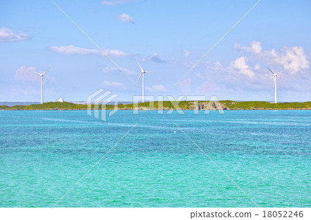 Wind power generation of Miyakojima west Peace Nagasaki Wind power generation of Miyakojima west Peace Nagasaki 18052246