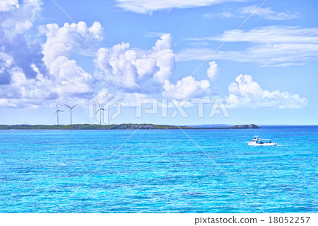 Summer clouds and wind power and boats Summer clouds and wind power and boats 18052257