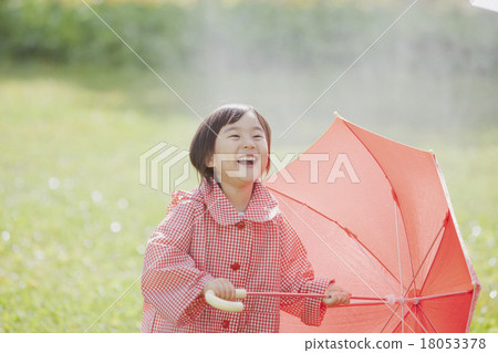 Girl on a rainy day 18053378