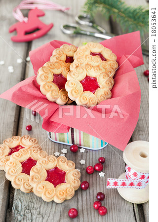 Christmas cookies with jam Christmas cookies with jam 18053641