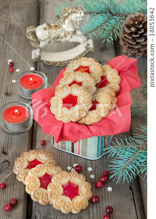 Christmas cookies with jam Christmas cookies with jam 18053642