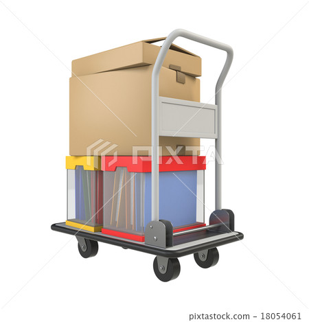 Truck loaded with luggage 18054061