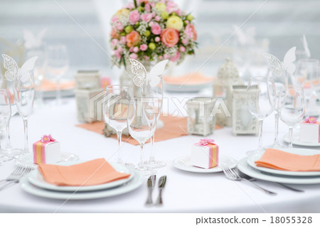 Table set for an event party or wedding reception 18055328