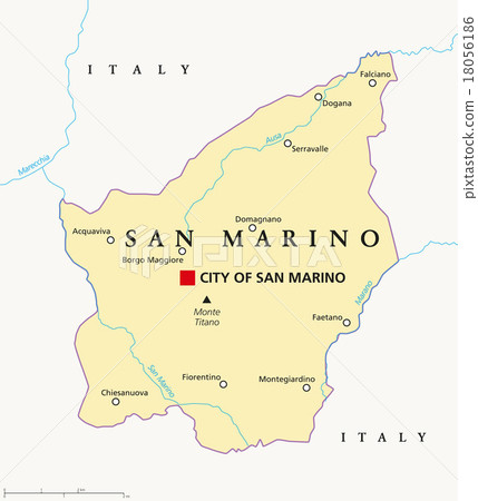 San Marino Political Map 18056186