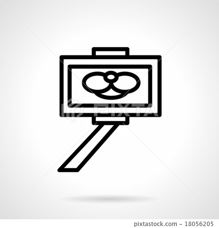 Simple line selfie stick vector icon Simple line selfie stick vector icon 18056205