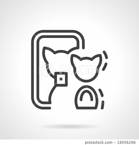 Abstract line icon for selfie. Abstract line icon for selfie. 18056206