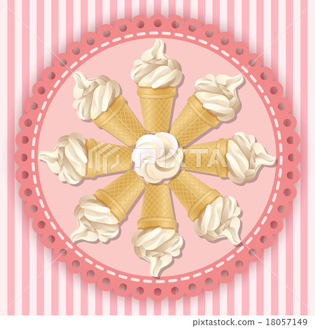 illustration of soft serve ice cream cone 18057149