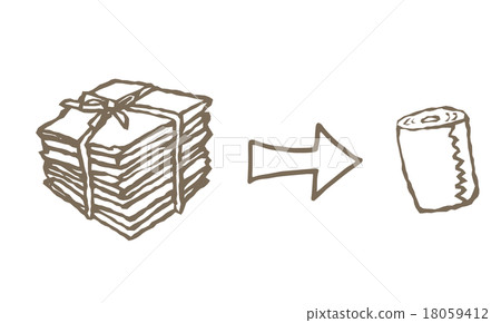 Toilet paper and newspaper 18059412