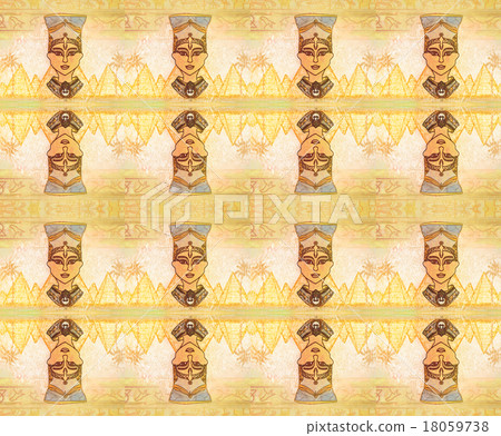 grunge background with Egyptian queen 18059738
