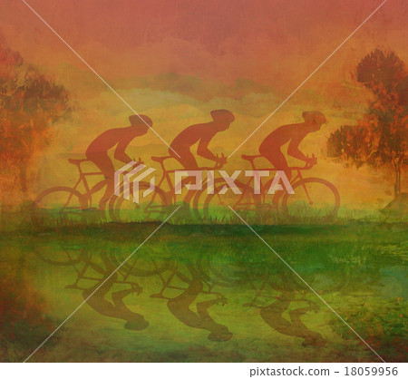 Cycling Grunge Poster Template 18059956