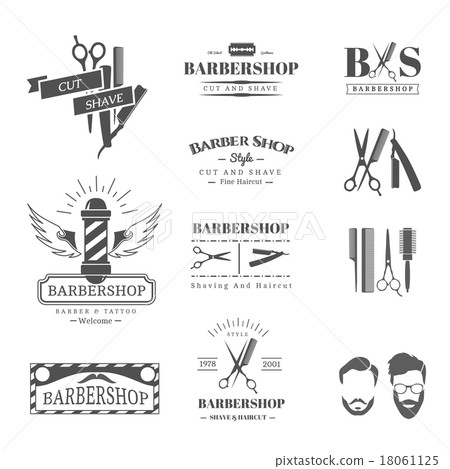 Barbershop design elements Barbershop design elements 18061125