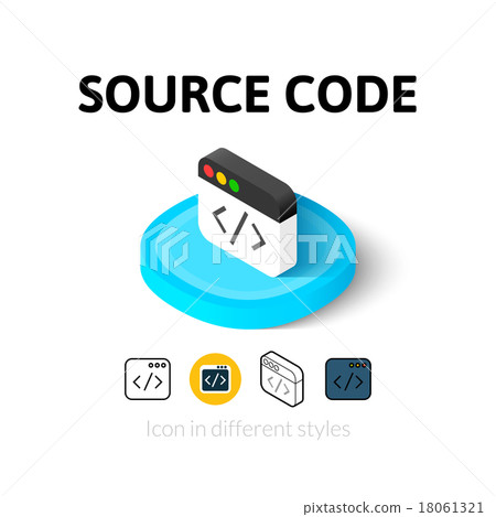Source code icon in different style - Stock Illustration [18061321] - PIXTA