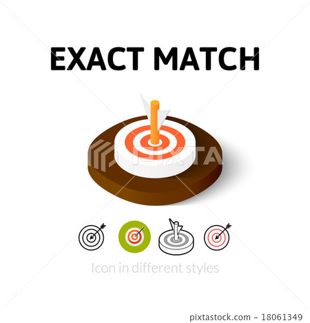 Exact match icon in different style - Stock Illustration [18061349] - PIXTA