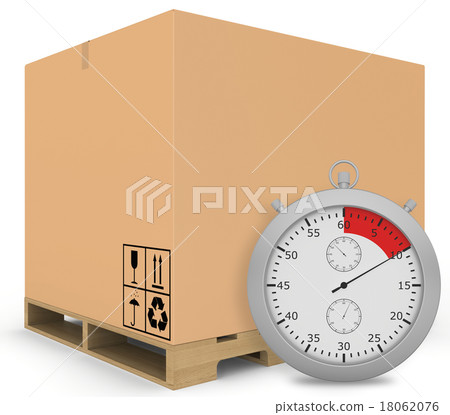 Paper covered boxes on wooden pallet with a Paper covered boxes on wooden pallet with a 18062076