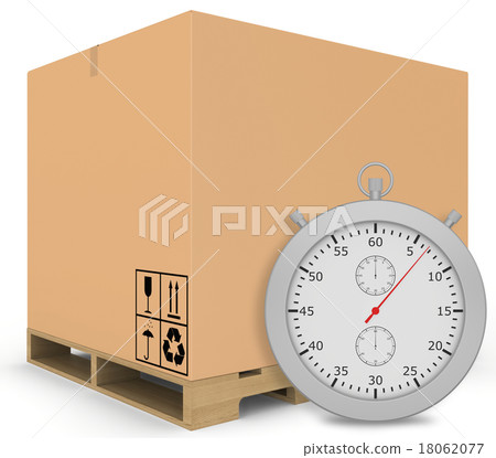 Paper covered boxes on wooden pallet with a 18062077