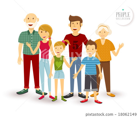 Happy family people flat illustration Happy family people flat illustration 18062149